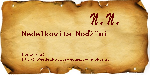 Nedelkovits Noémi névjegykártya